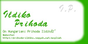 ildiko prihoda business card
